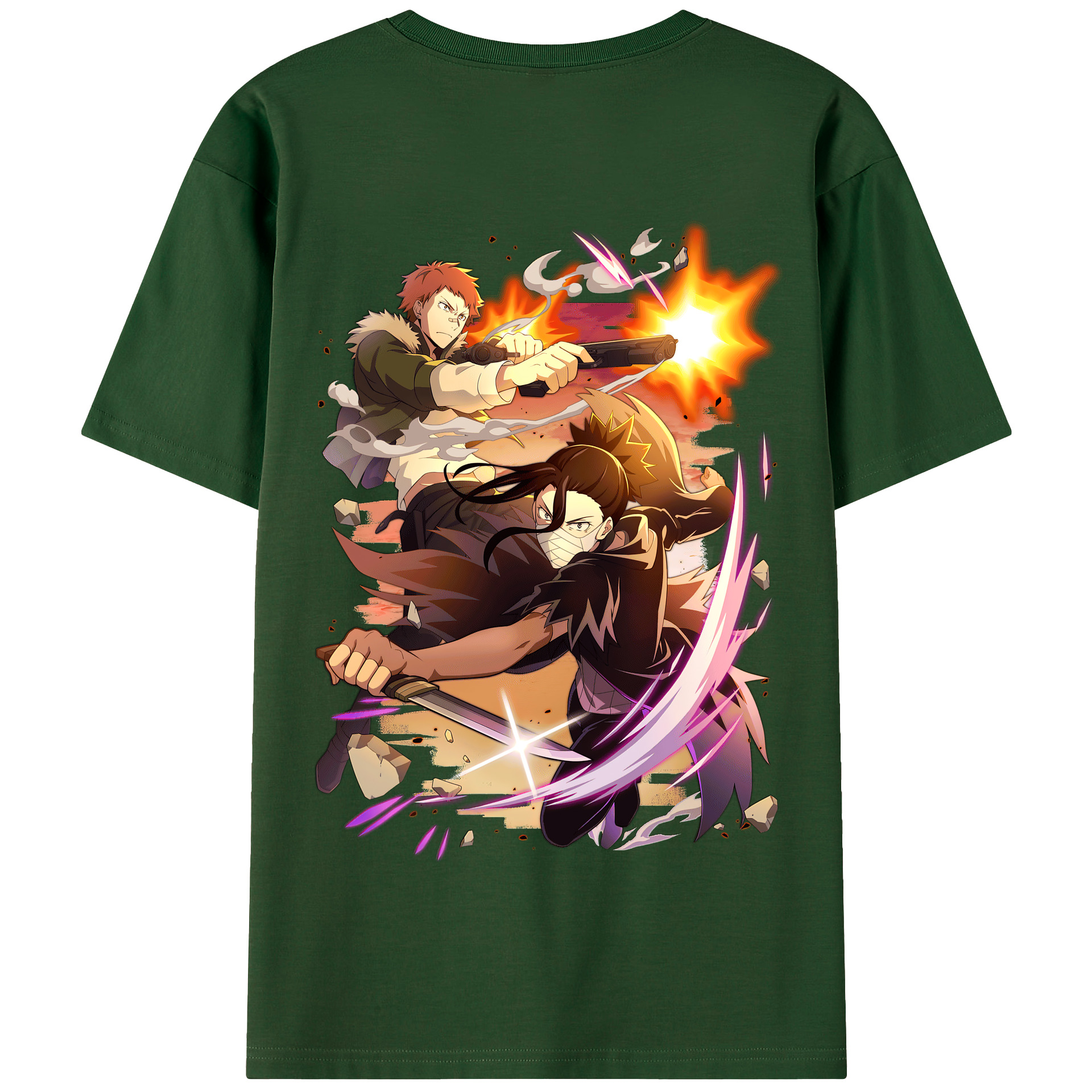 （画像用） 文豪ストレイドッグス Bungo Stray Dogs 綿100％半袖Tシャツ（背面プリント）